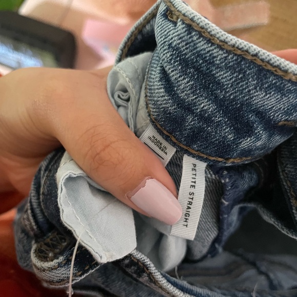 Loft Straight Petite Raw Hem Jeans Size 6 - Picture 5 of 7